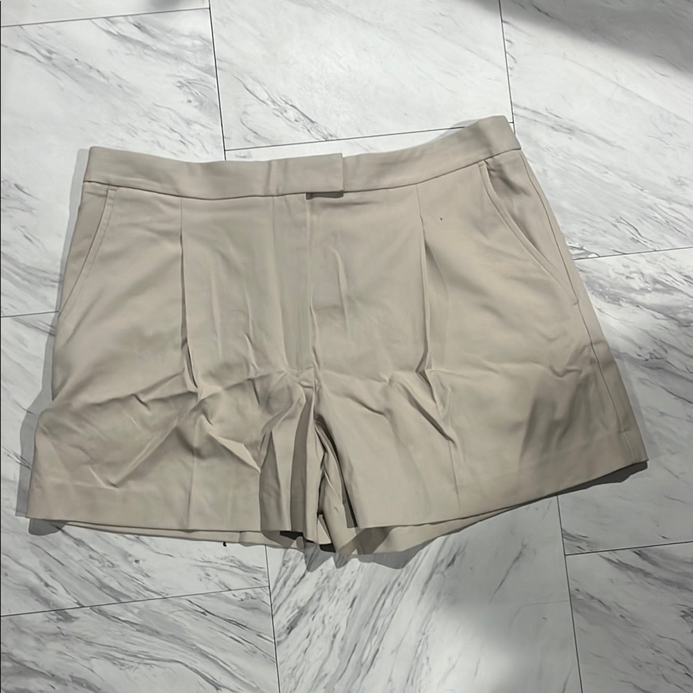 Zara Tan Bermudas with Soft Fabric and Elastic Waistband